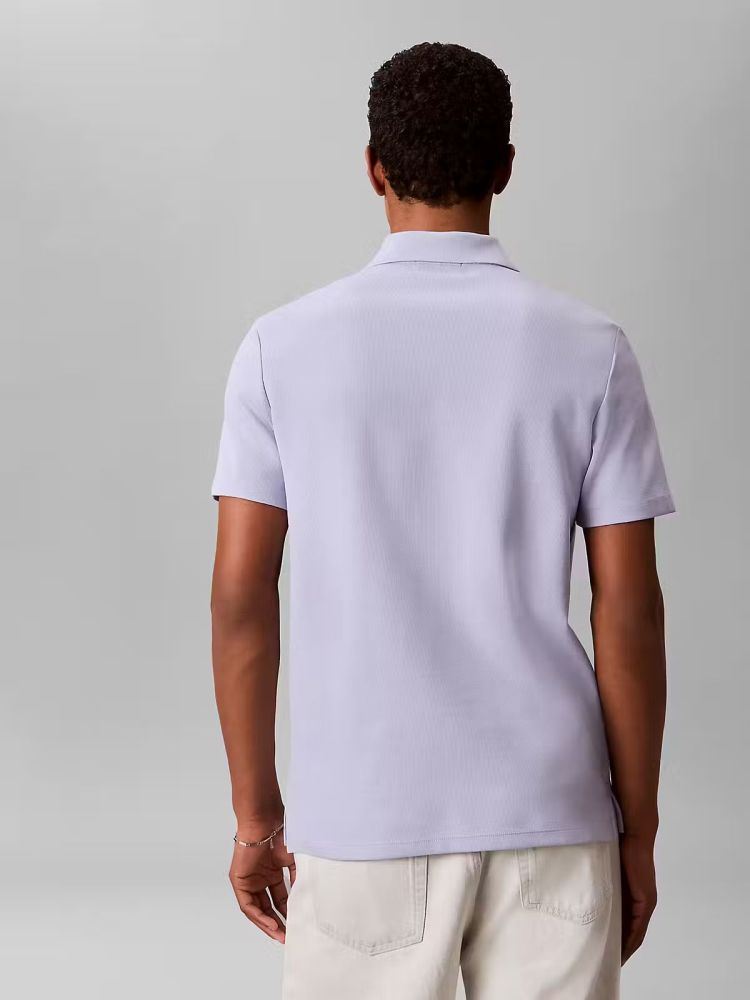 Calvin Klein Polo Lila heren (SS MICRO WAFFLE CLASSIC POLO - LV04RG217G.TKF) - GL Sport (Sluis)