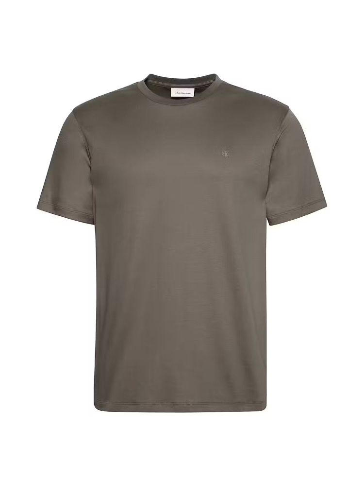 Calvin Klein T-shirt Taupe heren (SS SUPIMA CHEST EMB CREWNECK TEE - LV04LB275G.BUNGEECORD) - GL Sport (Sluis)
