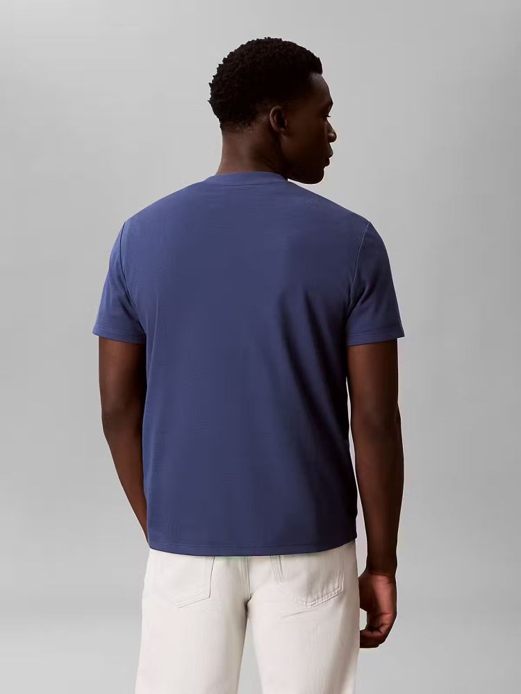 Calvin Klein T-shirt Blauw heren (SS TECH INTERLOCK CREWNECK TEE - LV04LF209G.DARKDENIM) - GL Sport (Sluis)