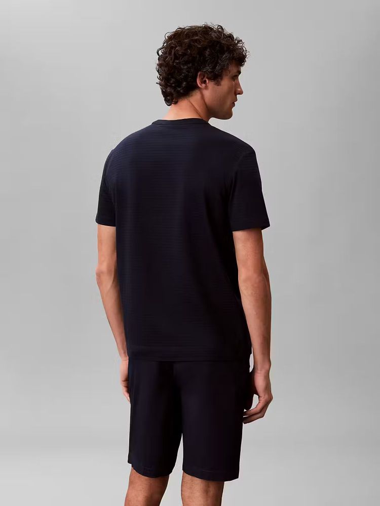 Calvin Klein T-shirt Blauw heren (SS TEXTURED STRIPE T-SHIRT - LV04LG203G.CEF) - GL Sport (Sluis)