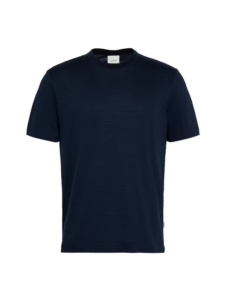 Calvin Klein T-shirt Blauw heren (SS TEXTURED STRIPE T-SHIRT - LV04LG203G.CEF) - GL Sport (Sluis)