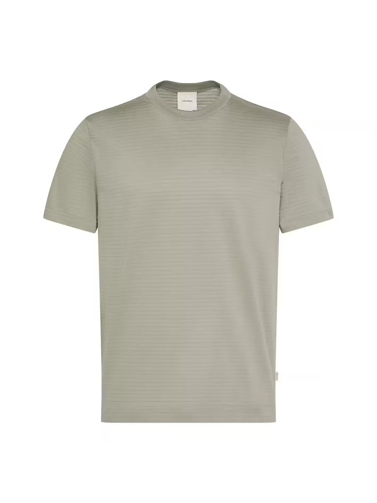 Calvin Klein Polo Groen heren (SS TEXTURED STRIPE T-SHIRT - LV04LG203G.PEZ) - GL Sport (Sluis)