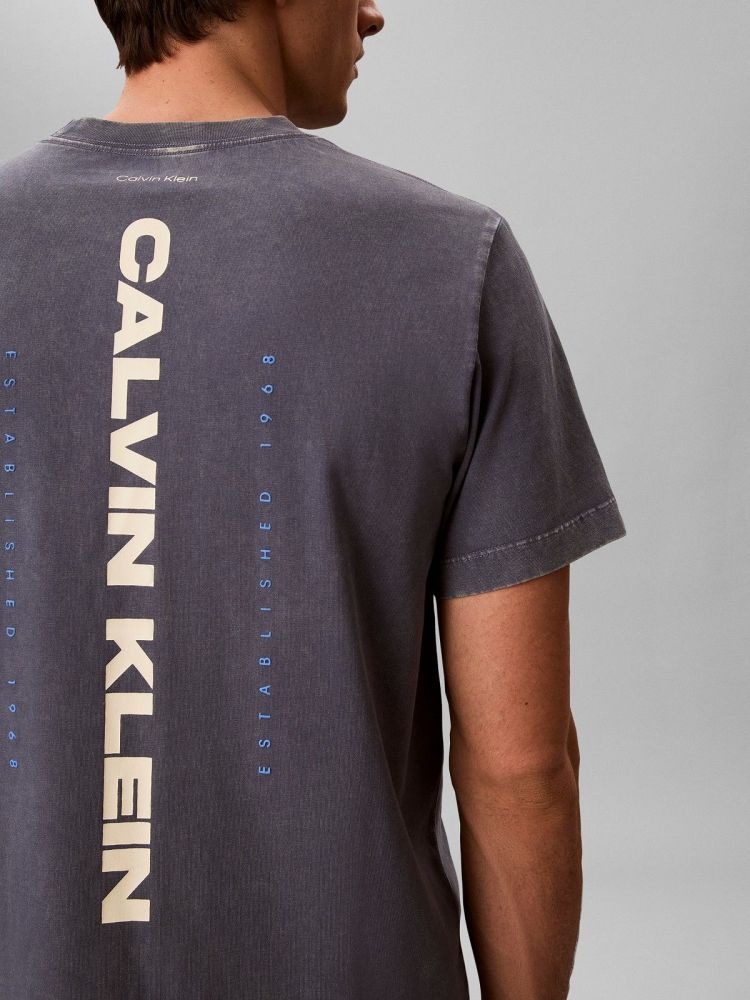 Calvin Klein Polo Blauw heren (SS WASHED SPINE T-SHIRT - LV04RG834G.XL7) - GL Sport (Sluis)