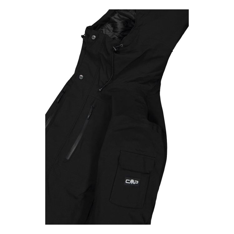 CMP Jas Zwart heren (MAN JACKET FIX HOOD - 34W3917.U901) - GL Sport (Sluis)