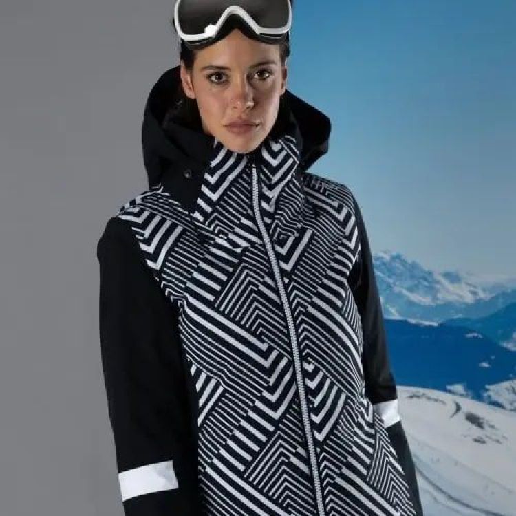 CMP Vest Zwart/Wit dames (WOMAN JACKET FIX HOOD - 33W0686.35ZP) - GL Sport (Sluis)