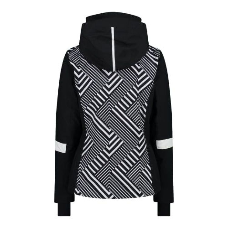 CMP Vest Zwart/Wit dames (WOMAN JACKET FIX HOOD - 33W0686.35ZP) - GL Sport (Sluis)