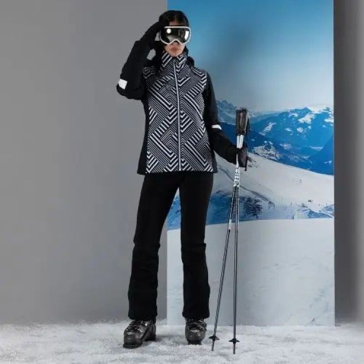 CMP Vest Zwart/Wit dames (WOMAN JACKET FIX HOOD - 33W0686.35ZP) - GL Sport (Sluis)