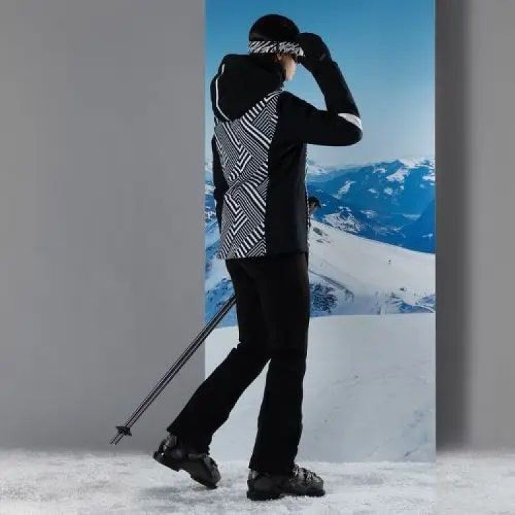 CMP Vest Zwart/Wit dames (WOMAN JACKET FIX HOOD - 33W0686.35ZP) - GL Sport (Sluis)