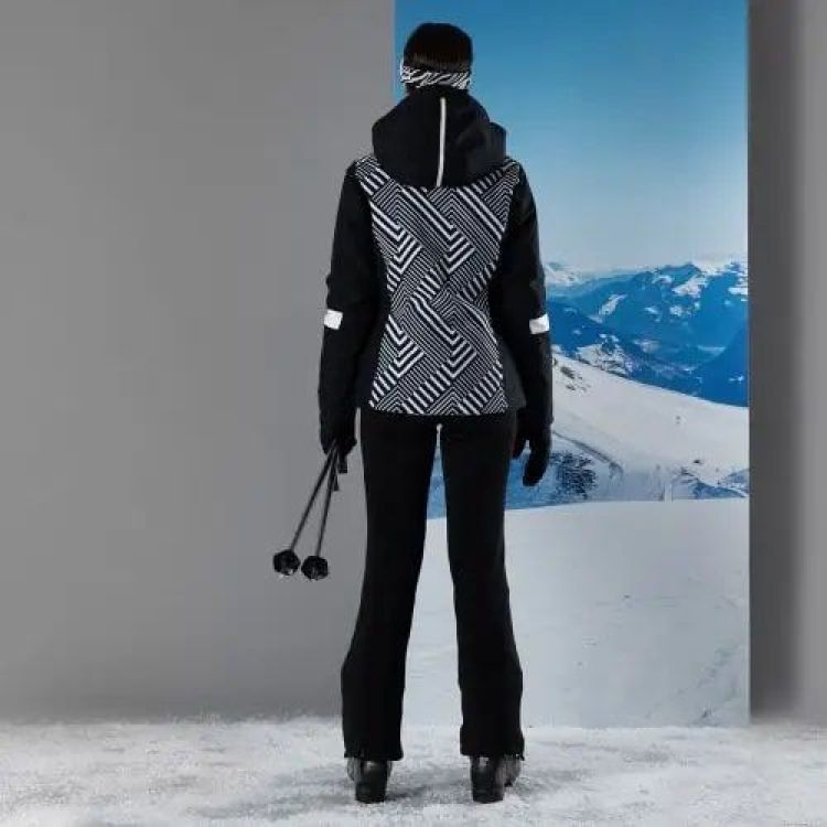 CMP Vest Zwart/Wit dames (WOMAN JACKET FIX HOOD - 33W0686.35ZP) - GL Sport (Sluis)