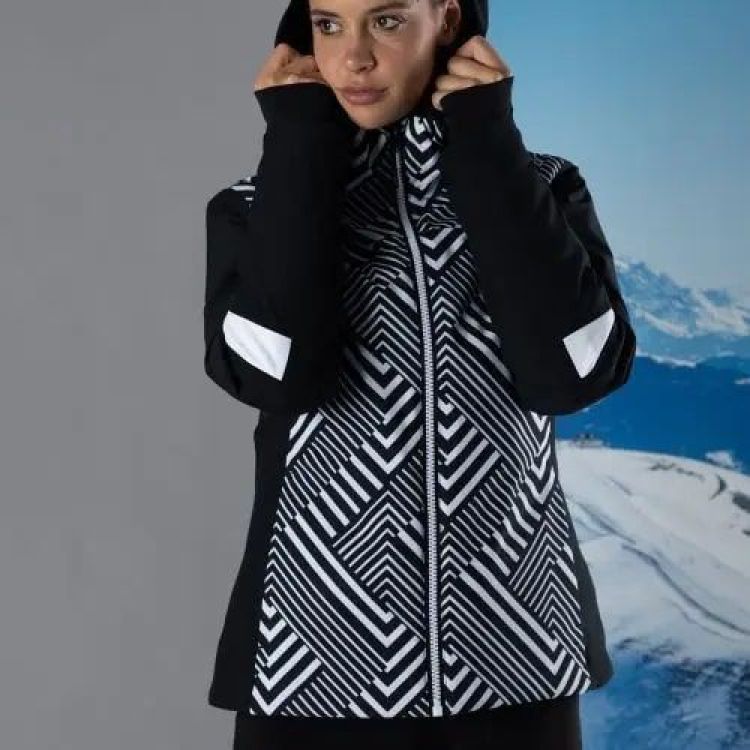 CMP Vest Zwart/Wit dames (WOMAN JACKET FIX HOOD - 33W0686.35ZP) - GL Sport (Sluis)