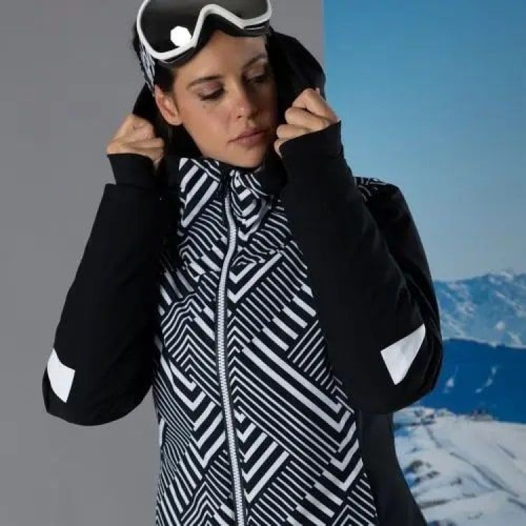 CMP Vest Zwart/Wit dames (WOMAN JACKET FIX HOOD - 33W0686.35ZP) - GL Sport (Sluis)