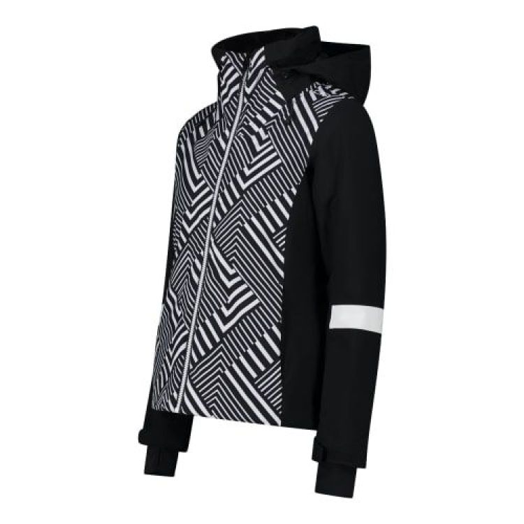 CMP Vest Zwart/Wit dames (WOMAN JACKET FIX HOOD - 33W0686.35ZP) - GL Sport (Sluis)