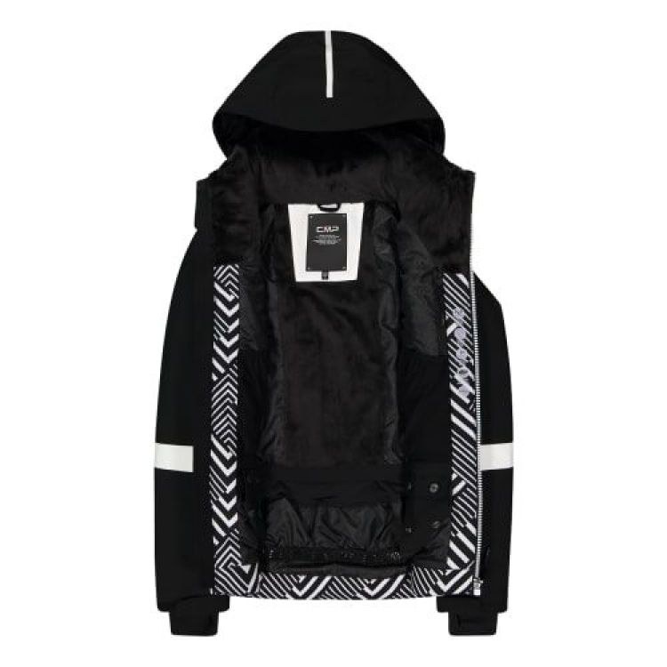 CMP Vest Zwart/Wit dames (WOMAN JACKET FIX HOOD - 33W0686.35ZP) - GL Sport (Sluis)