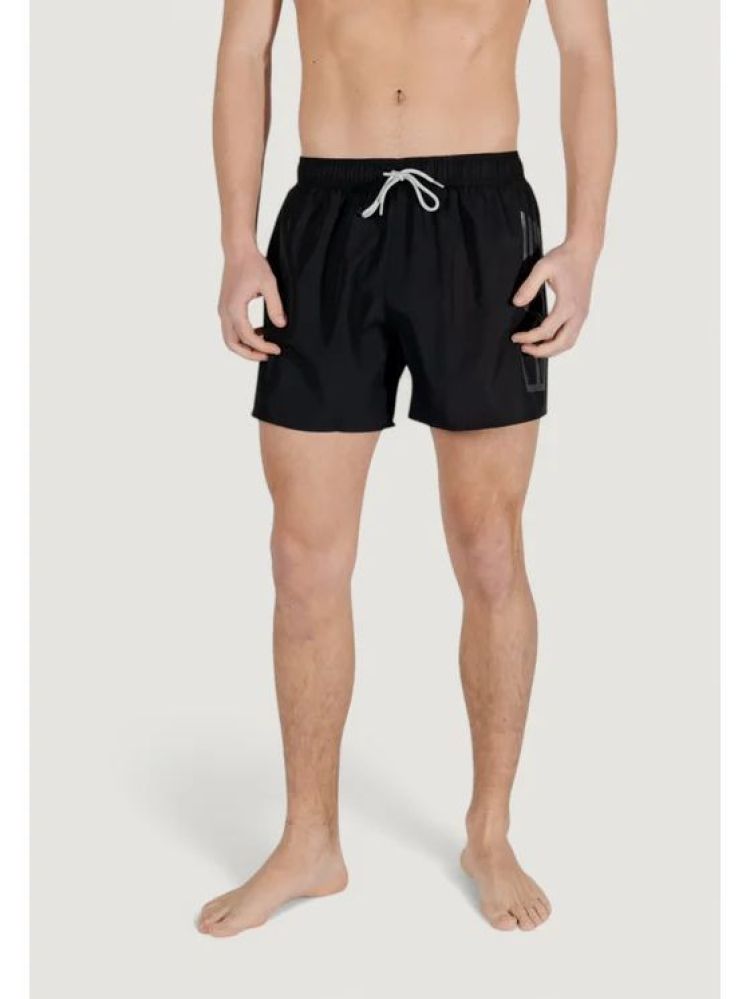 EA7 Emporio Armani Zwembroek Zwart heren (BOXER BEACHWEAR ZWART/ZILVER - 7M000550.AF14497.MC026) - GL Sport (Sluis)