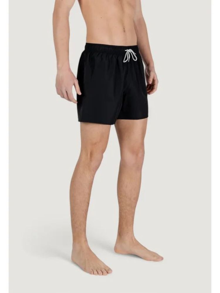 EA7 Emporio Armani Zwembroek Zwart heren (BOXER BEACHWEAR ZWART/ZILVER - 7M000550.AF14497.MC026) - GL Sport (Sluis)