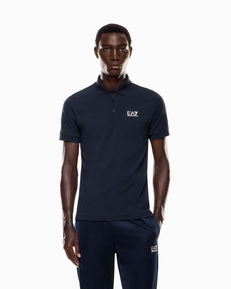 EA7 Emporio Armani Polo Blauw heren (POLO SHIRT - BLAUW - 8NPF14.PJVQZ.1562) - GL Sport (Sluis)
