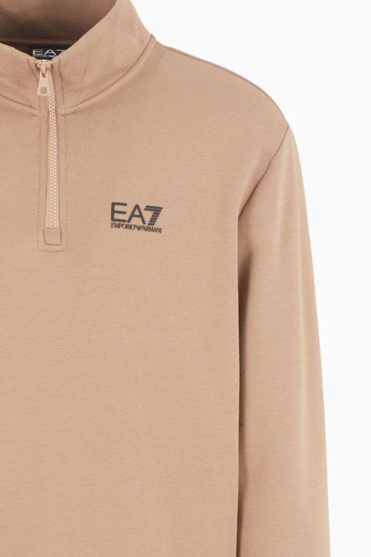 EA7 Emporio Armani Sweater Bruin heren (SWEAT SHIRT - CAMEL - 8NPM35.PJVTZ.1745) - GL Sport (Sluis)