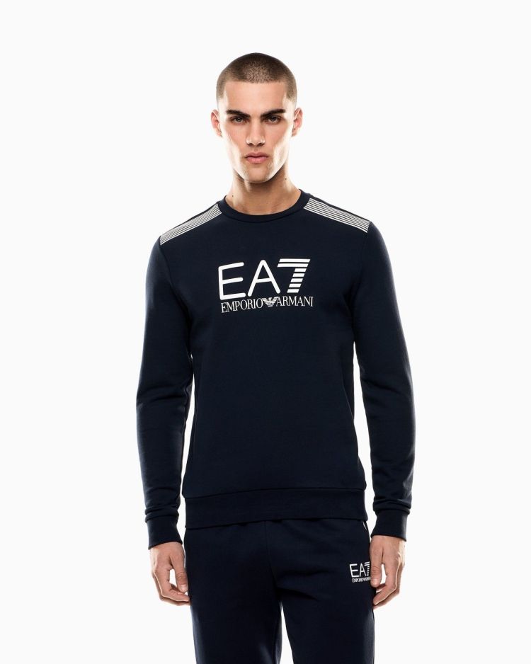 EA7 Emporio Armani Sweater Blauw heren (SWEATSHIRT - BLAUW - 7M001127.AF10377.UB102) - GL Sport (Sluis)