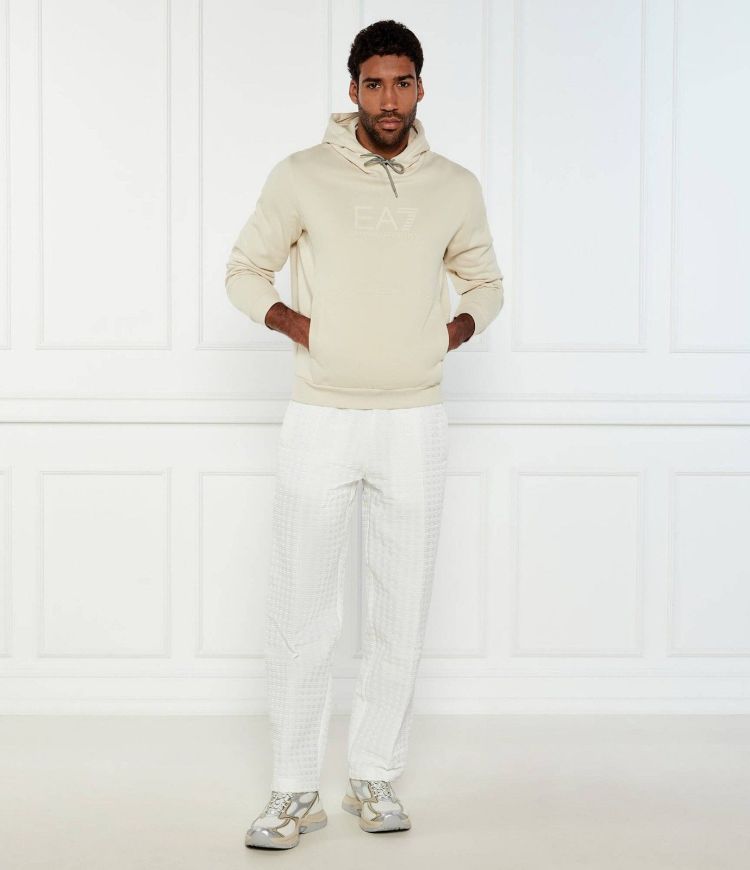 EA7 Emporio Armani Hoodie Creme heren (SWEATSHIRT CREME - 7M000240.AF10377.U1079) - GL Sport (Sluis)