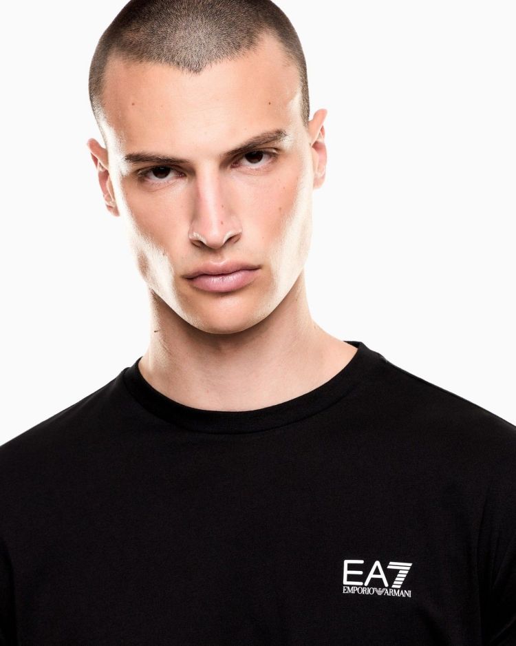 EA7 Emporio Armani T-shirt Zwart heren (T-SHIRT - ZWART - 7M000567.AF10375.MC001) - GL Sport (Sluis)