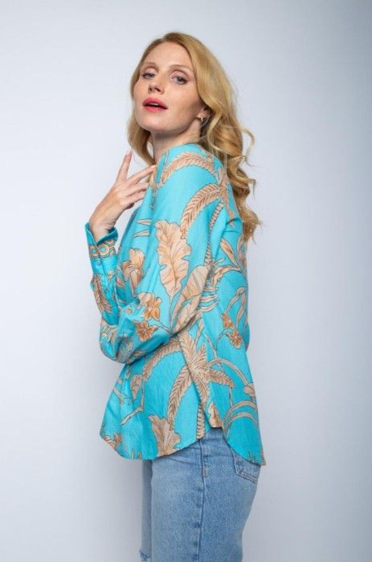 Emily Van Den Bergh Blouse Blauw dames (8553-152710 BLOUSE - 8553-152710.691) - GL Sport (Sluis)