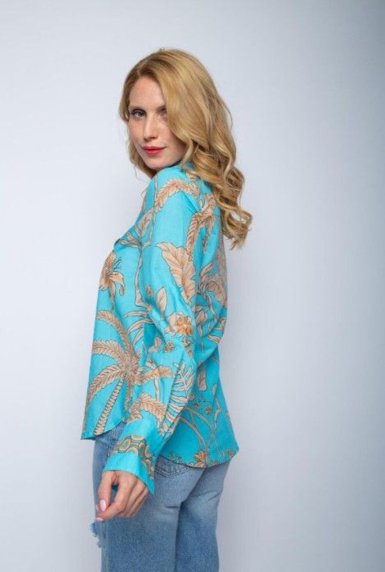 Emily Van Den Bergh Blouse Blauw dames (8553-152710 BLOUSE - 8553-152710.691) - GL Sport (Sluis)