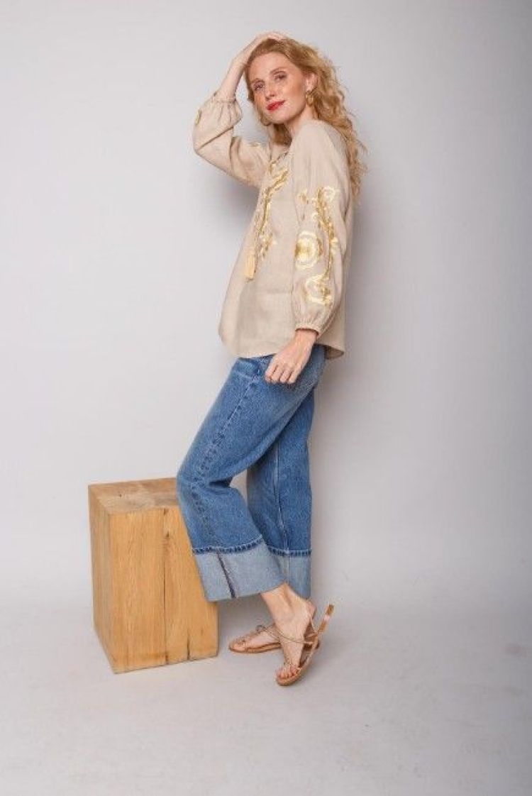 Emily Van Den Bergh Blouse Beige dames (8599-154002 BLOUSE - 8599-154002-3.721) - GL Sport (Sluis)