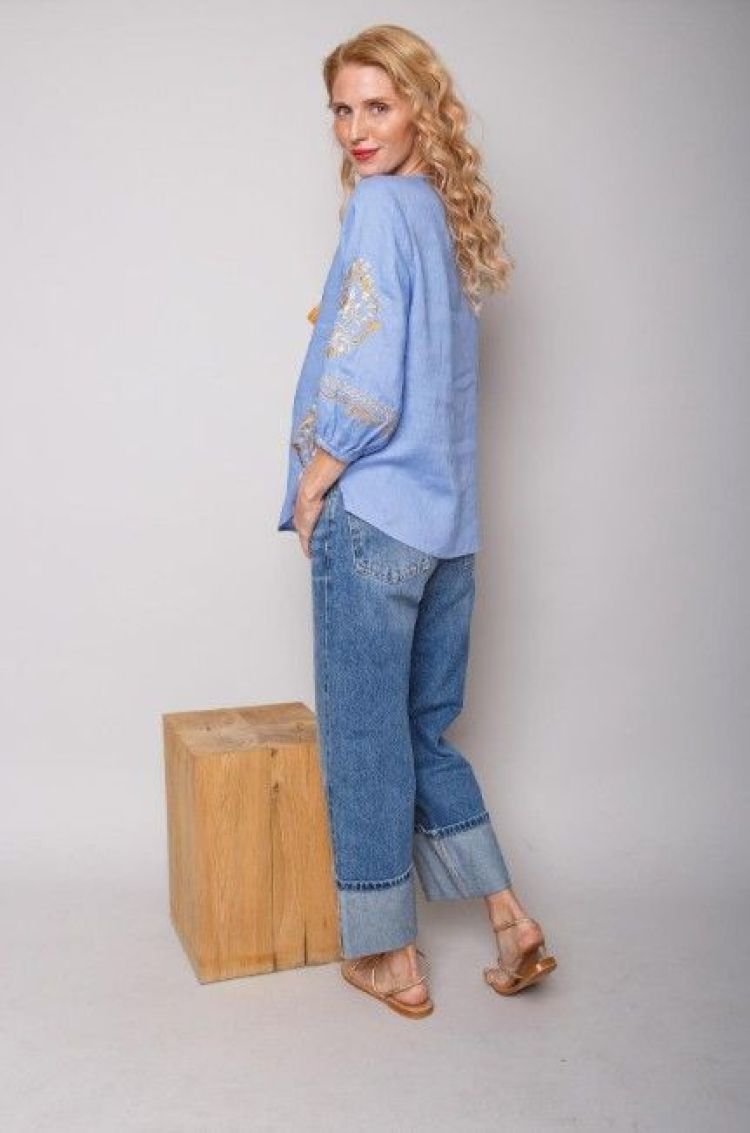 Emily Van Den Bergh Blouse Blauw dames (8599-156760 BLOUSE - 8599-156760-3.620) - GL Sport (Sluis)