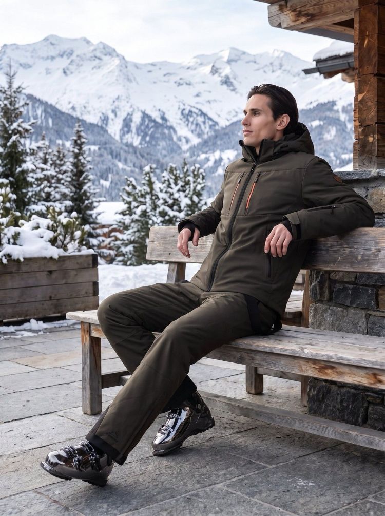 Falcon Ski-jas Olijfgroen heren (ALPHA MEN SKI JACKET - ALPHA.L121) - GL Sport (Sluis)