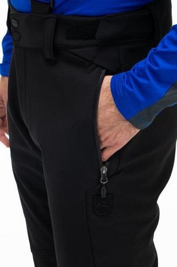 Falcon Skibroek Zwart heren (JOSHUA MEN SOFTSHELL SKI PANTS - JOSHUA.B001) - GL Sport (Sluis)
