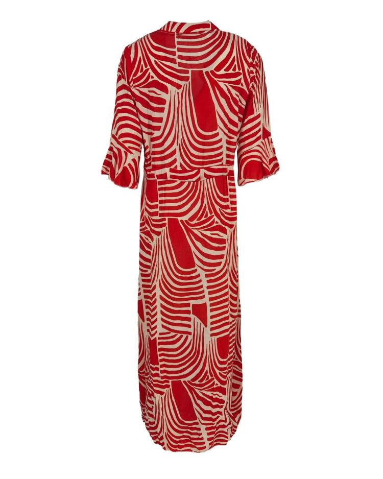 FOS Amsterdam Jurk Rood dames (LALIA CURVY LINES DRESS - LALIA.7457.ROOD) - GL Sport (Sluis)