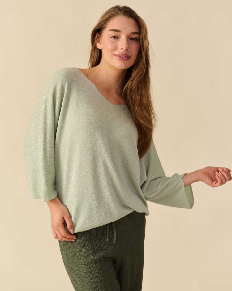 FOS Amsterdam Trui Groen dames (LIEVE TRUI LUREX - LIEVE.7705.RESEDA) - GL Sport (Sluis)