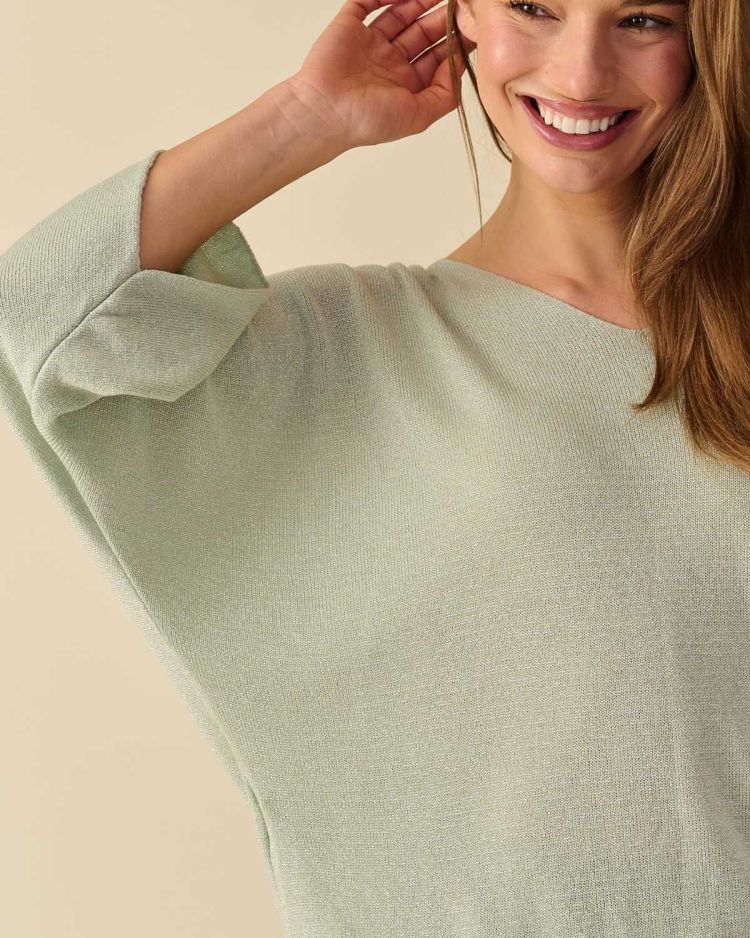 FOS Amsterdam Trui Groen dames (LIEVE TRUI LUREX - LIEVE.7705.RESEDA) - GL Sport (Sluis)