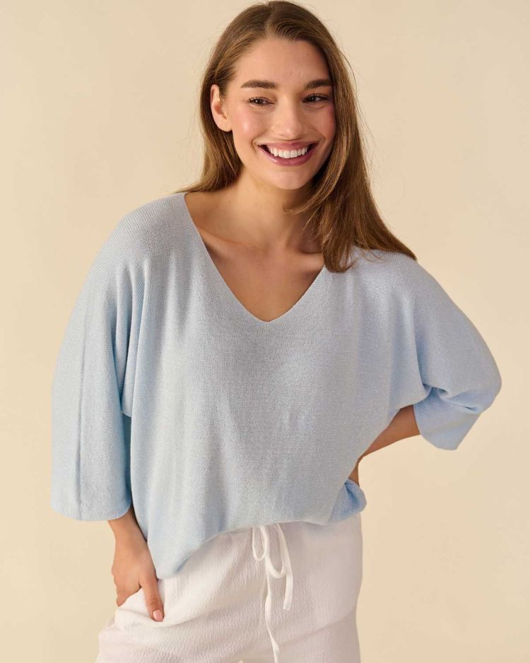 FOS Amsterdam Trui Lichtblauw dames (LIEVE TRUI LUREX - LIEVE.7705.LICHTBLAUW) - GL Sport (Sluis)