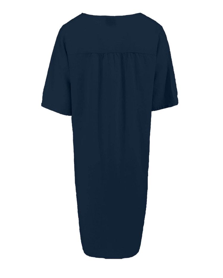 FOS Amsterdam Jurk Blauw dames (LINDE LINNEN DRESS - LINDE.1641.UNI-NAVY) - GL Sport (Sluis)