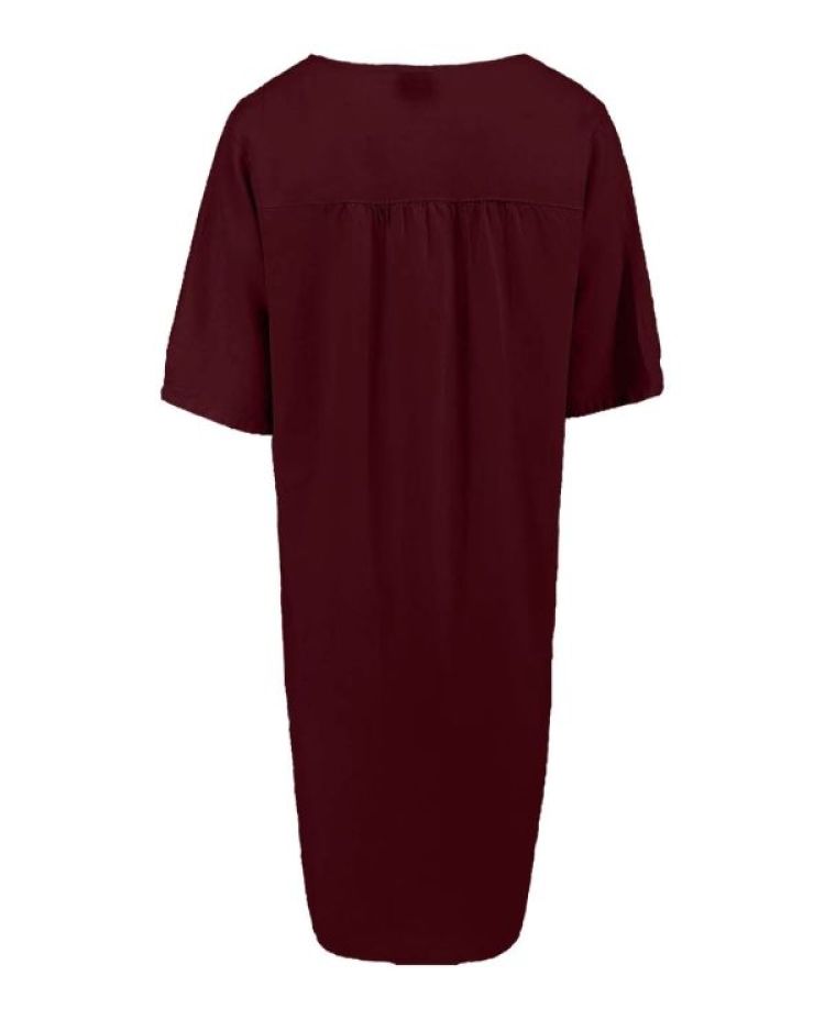 FOS Amsterdam Jurk Bordeaux dames (LINDE LINNEN DRESS - LINDE.1641.UNI-PLUM) - GL Sport (Sluis)
