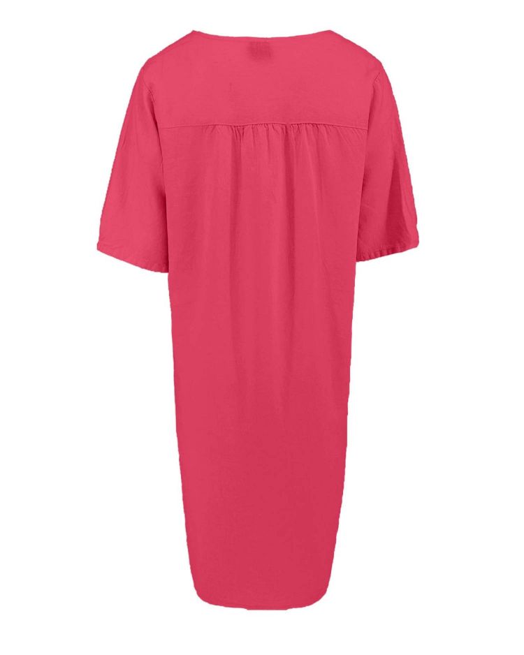 FOS Amsterdam Jurk Rood dames (LINDE LINNEN DRESS - LINDE.1641.UNI-FRAMBOOS) - GL Sport (Sluis)