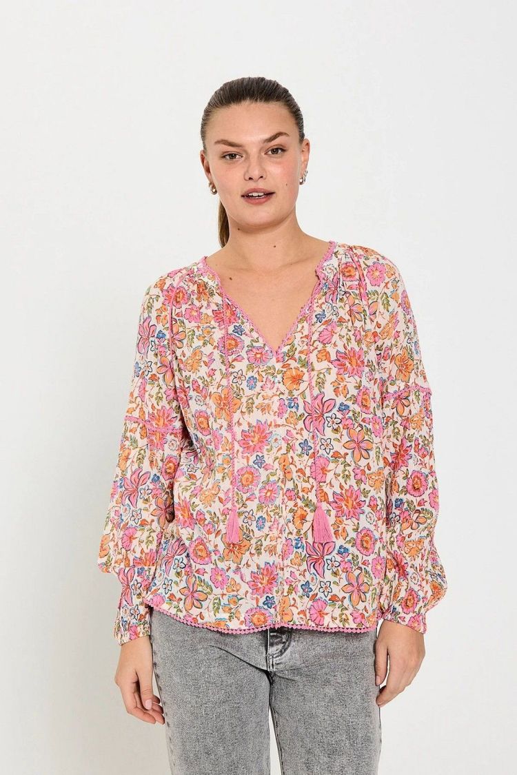 Freequent Blouse Multi dames (CARIN BLOUSE - FQCARIN.OFFWHITE) - GL Sport (Sluis)