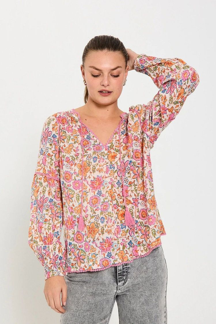 Freequent Blouse Multi dames (CARIN BLOUSE - FQCARIN.OFFWHITE) - GL Sport (Sluis)