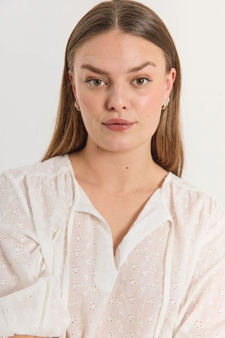 Freequent Blouse Off-white dames (DIVA BLOUSE - FQDIVA.OFFWHITE) - GL Sport (Sluis)