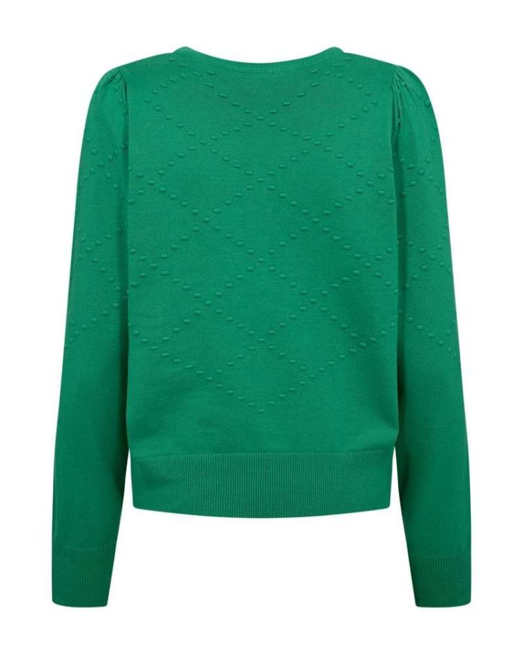 Freequent Pull Groen dames (DODO PULLOVER V-DOT PATTERN - FQDODO.BRIGHTGREEN) - GL Sport (Sluis)