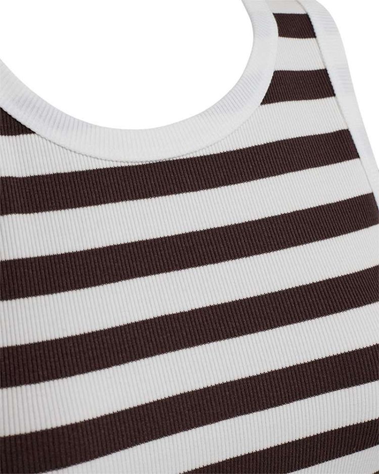 Freequent Top Wit dames (EFFY TANKTOP  - FQEFFY-TO.BWHT/COFBEAN) - GL Sport (Sluis)