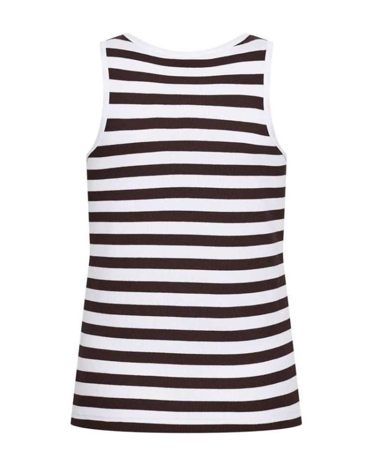 Freequent Top Wit dames (EFFY TANKTOP  - FQEFFY-TO.BWHT/COFBEAN) - GL Sport (Sluis)