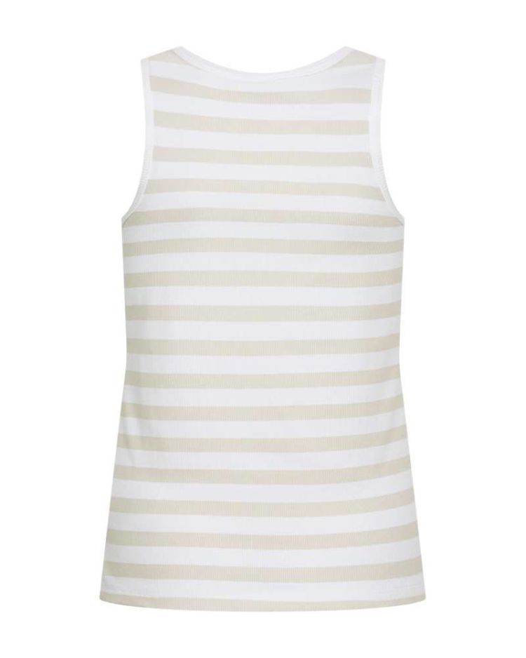 Freequent Top Wit dames (EFFY TANKTOP  - FQEFFY-TO.WHITE/MOONBE) - GL Sport (Sluis)
