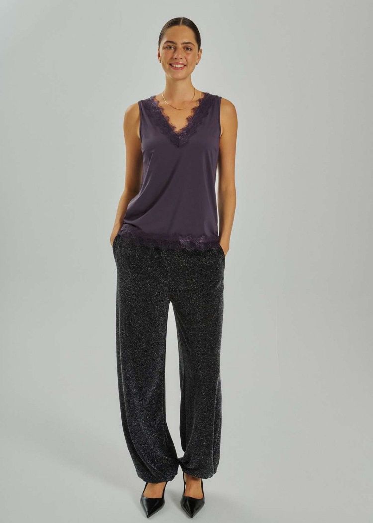 Freequent Top Paars dames (FQBICCO TOP - NIGHTSHADE - 206329.NIGHTSHADE) - GL Sport (Sluis)