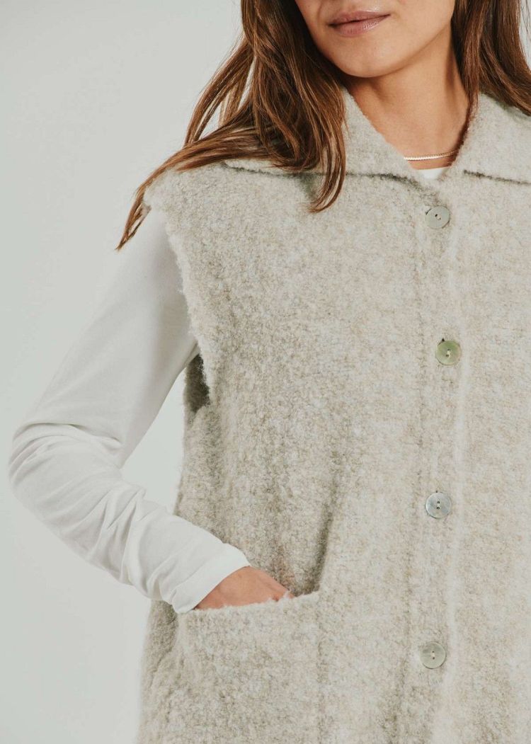 Freequent Bodywarmer Beige dames (FQGRSCHRISTA WAISTCOAT - 211793.MOONBEAM) - GL Sport (Sluis)