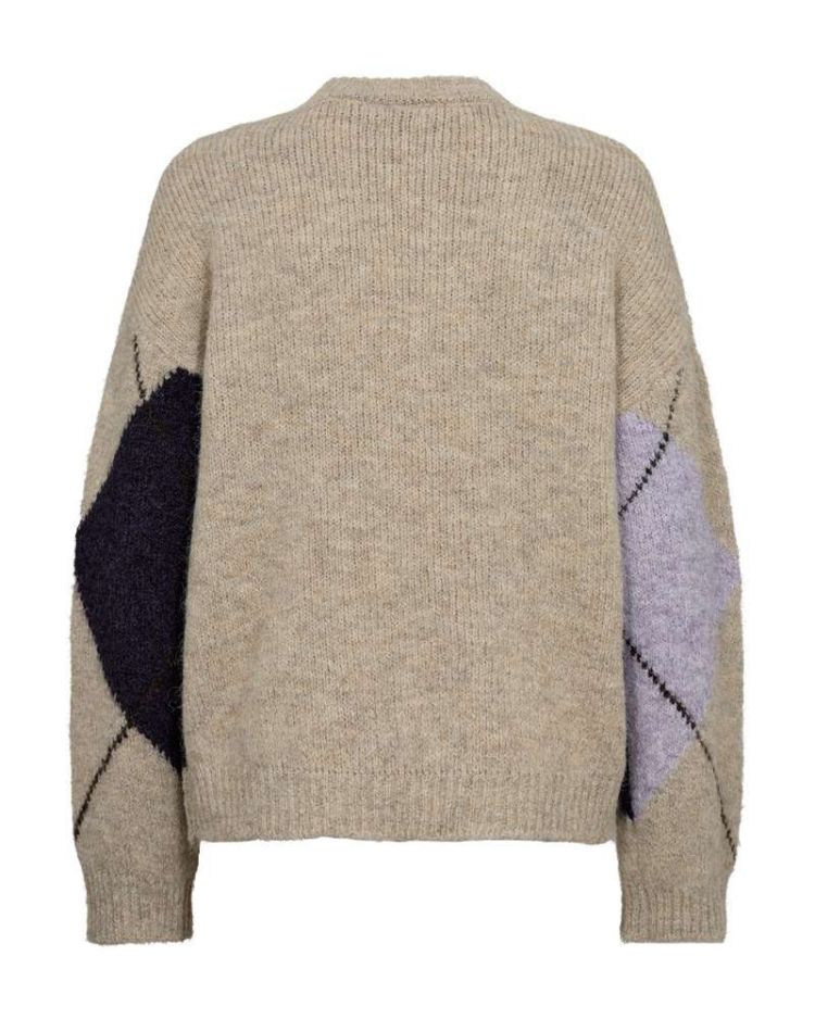 Freequent Pull Lila dames (FQGRSLULU PULLOVER - 211714.OYSTERGREY) - GL Sport (Sluis)