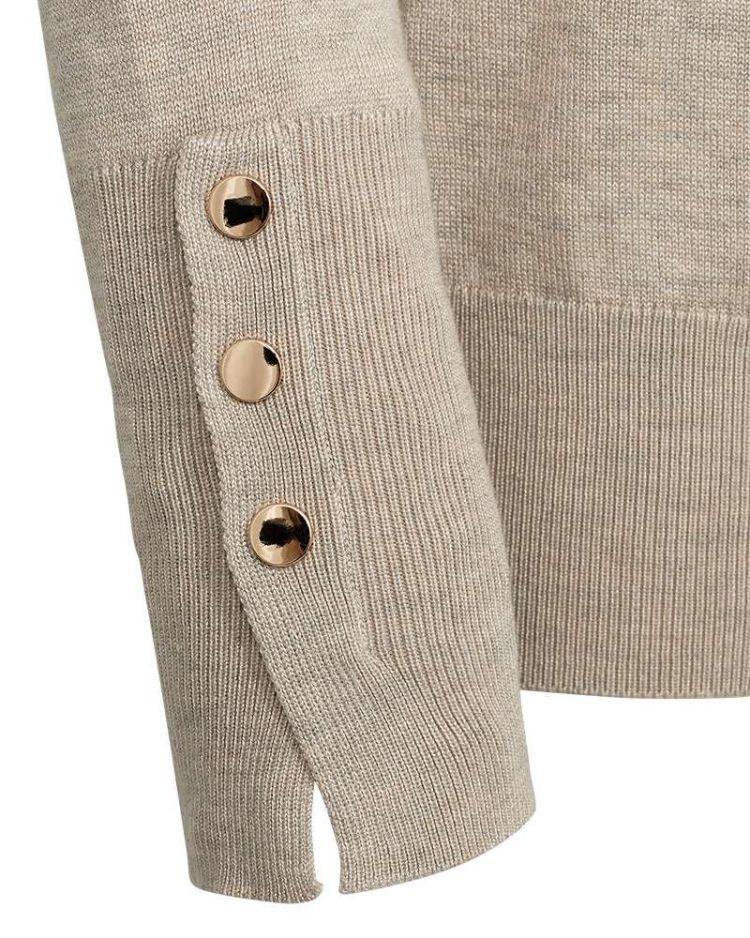 Freequent Pull Beige dames (FQKATIE PULLOVER PLAIN FLAT - 203031.MOONBEAM) - GL Sport (Sluis)