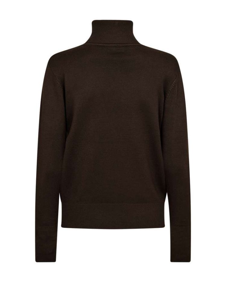 Freequent Pull Bruin dames (FQKATIE PULLOVER PLAIN FLAT - 203031.MOLE) - GL Sport (Sluis)