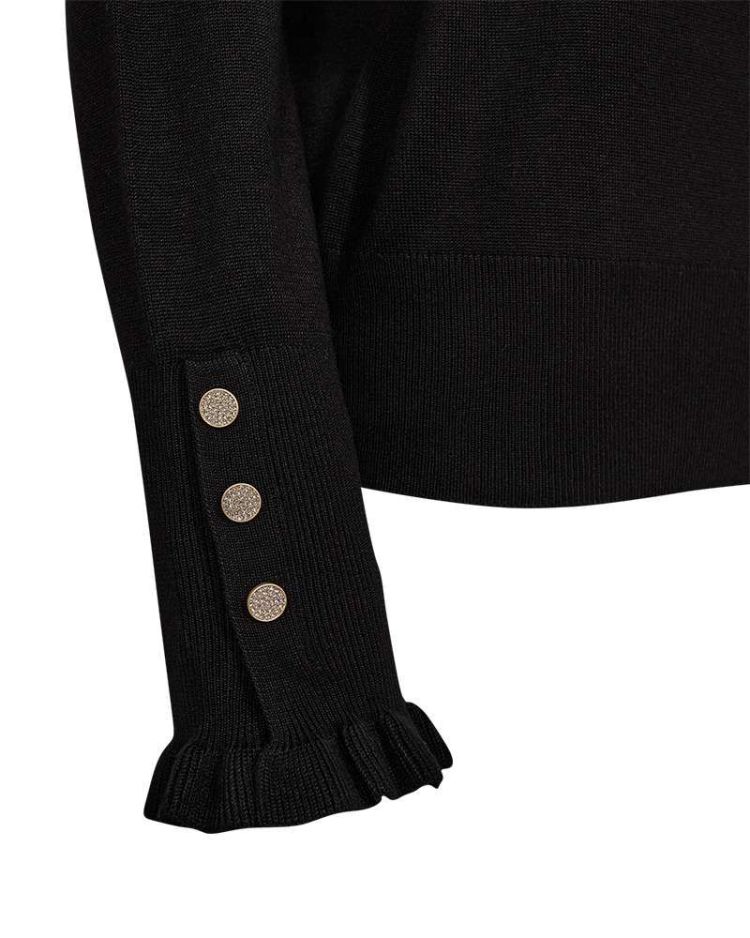 Freequent Pull Zwart dames (FQKATIE PULLOVER TURTLE NECK - 205095.BLACK) - GL Sport (Sluis)